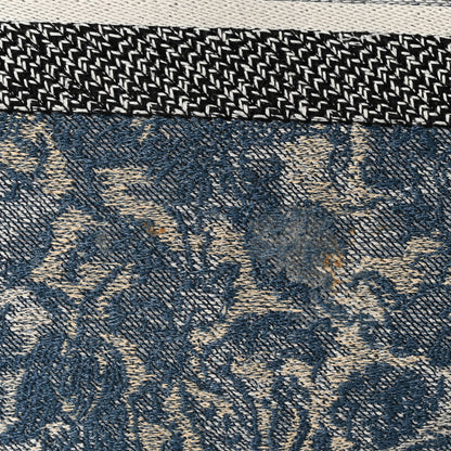 Christian Dior Canvas Embroidered Large Brocart Book Tote Blue 11 of 11