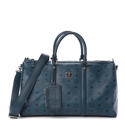 MCM Visetos Medium Traveler Weekender Bag Teal 1 of 8