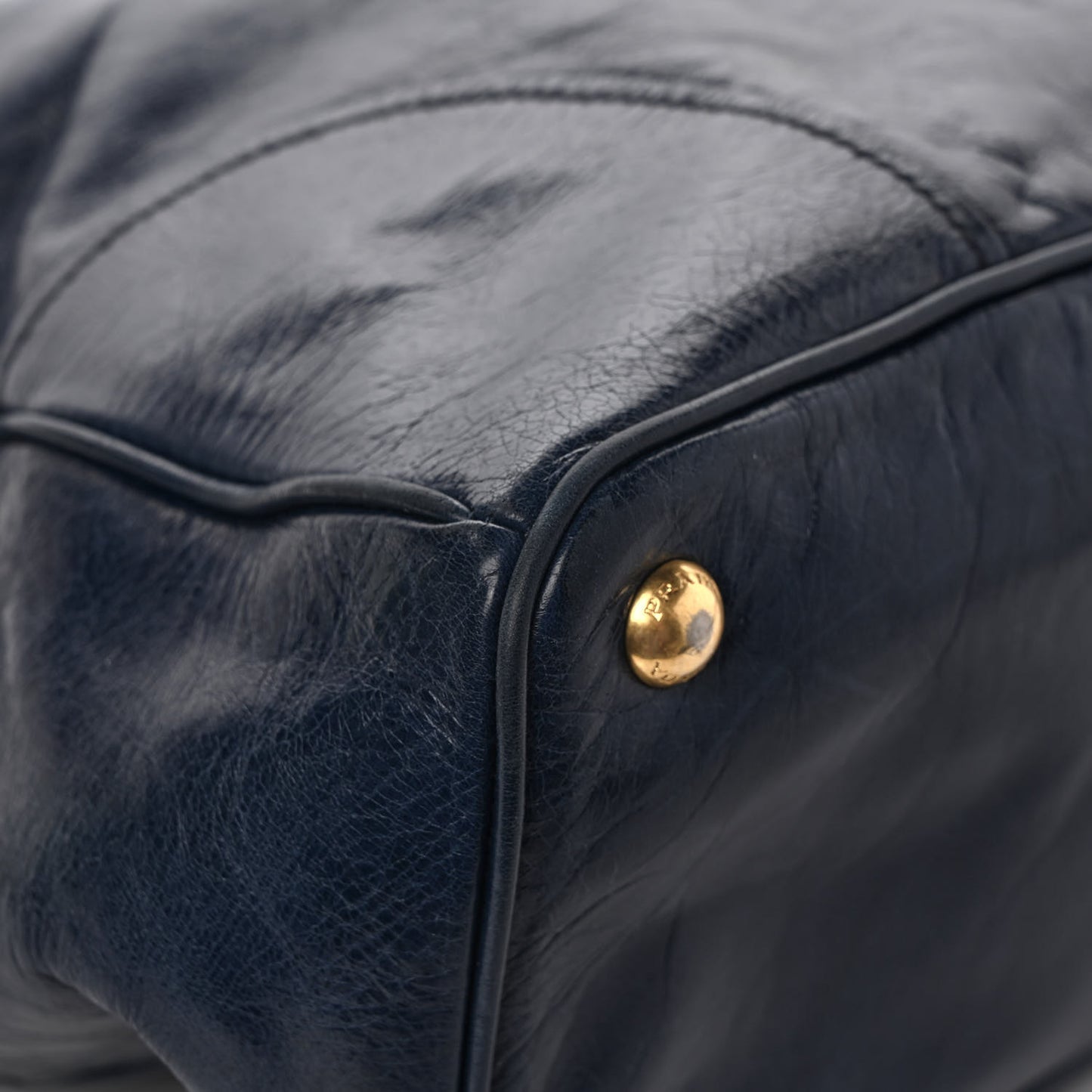Vitello Shine Shopping Satchel Navy
