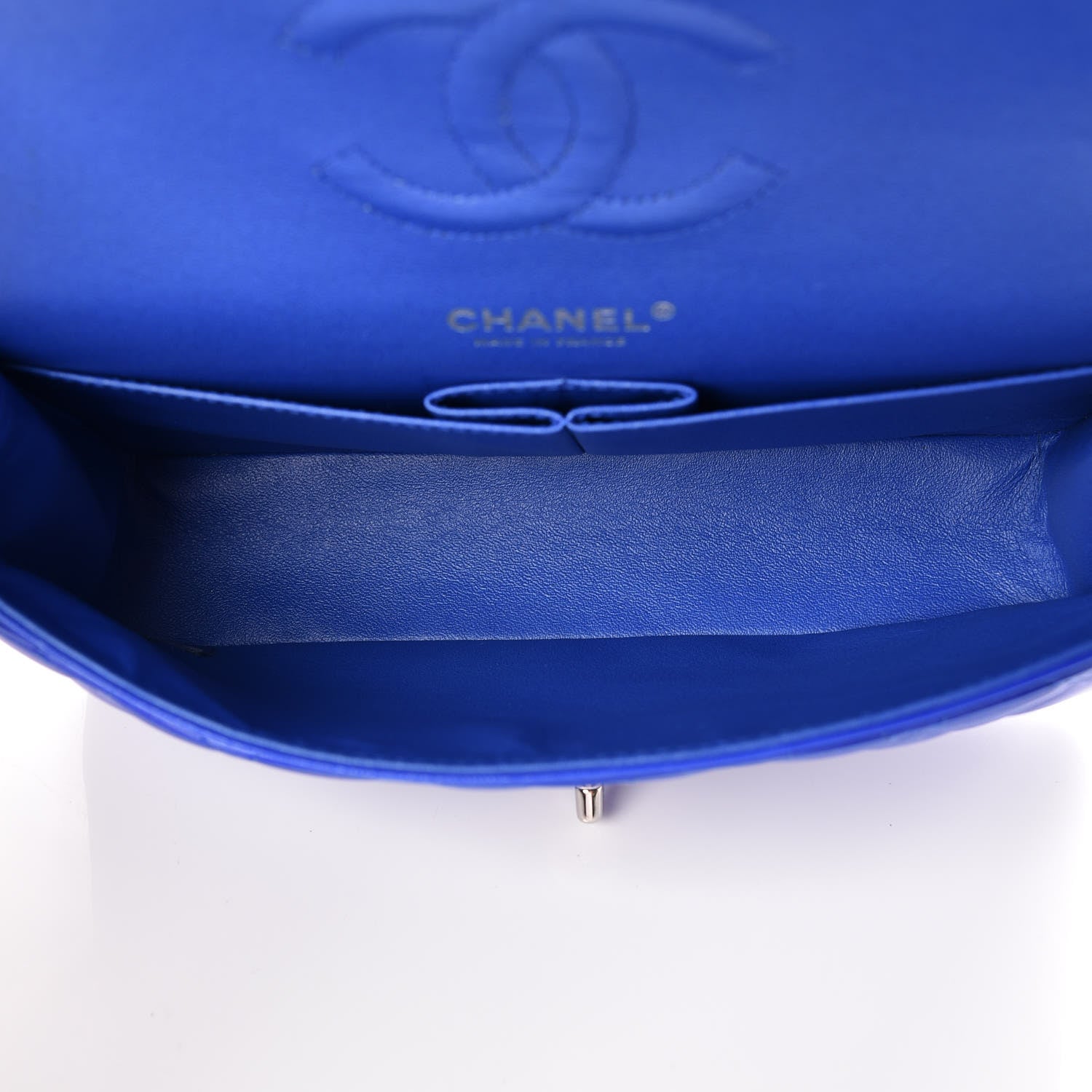 Chanel Lambskin Quilted Medium Double Flap Blue 6 of 10