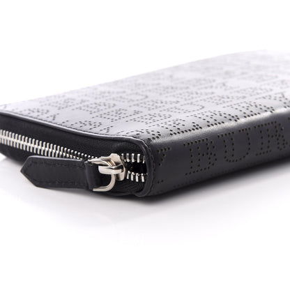 Burberry Calfskin Perforated Zip Around Wallet Black 5 of 8