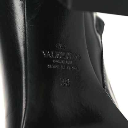 Valentino Garavani Heritage Calfskin VLogo 90mm Ankle Booties 38 Black 6 of 7