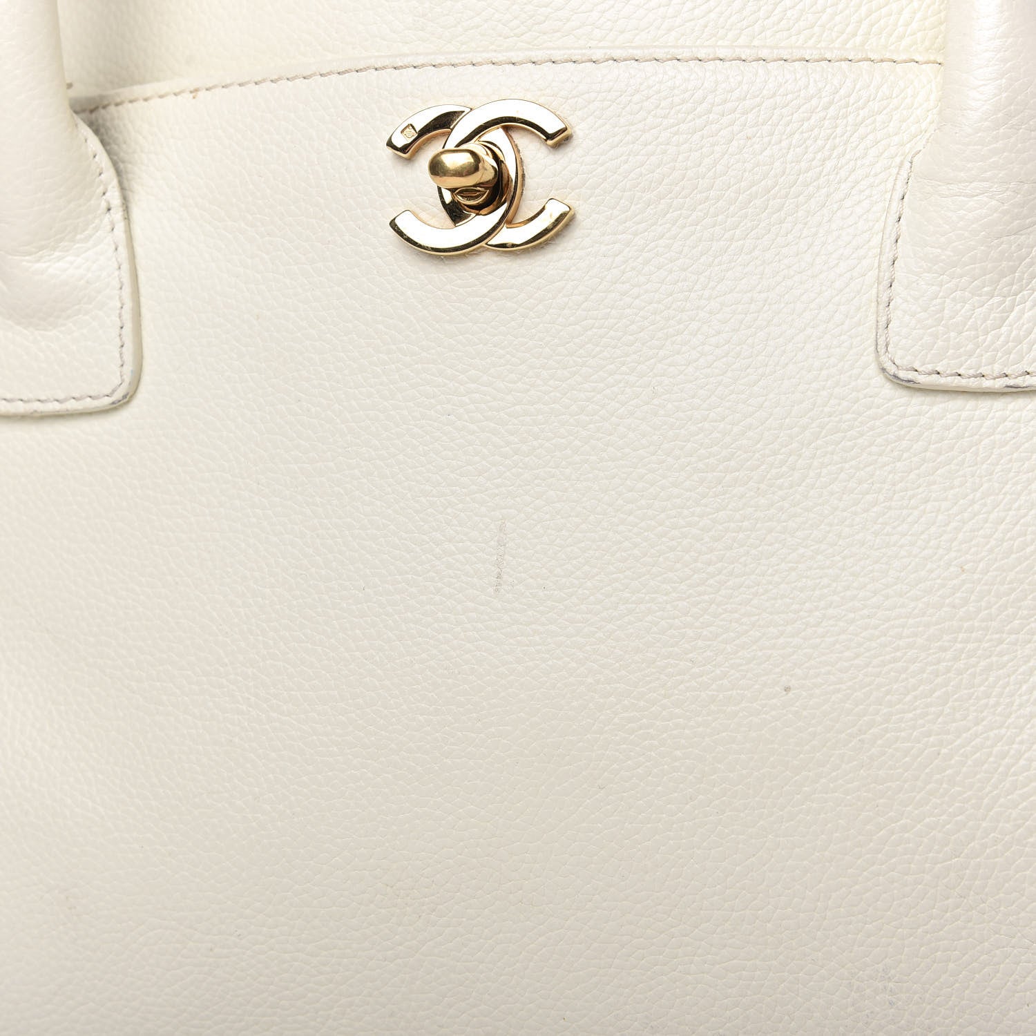Chanel Caviar Cerf Executive Shopper Tote White 12 of 20