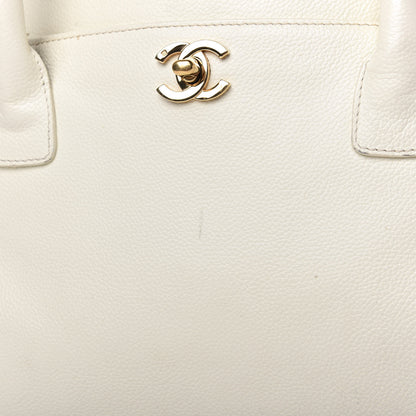 Chanel Caviar Cerf Executive Shopper Tote White 12 of 20
