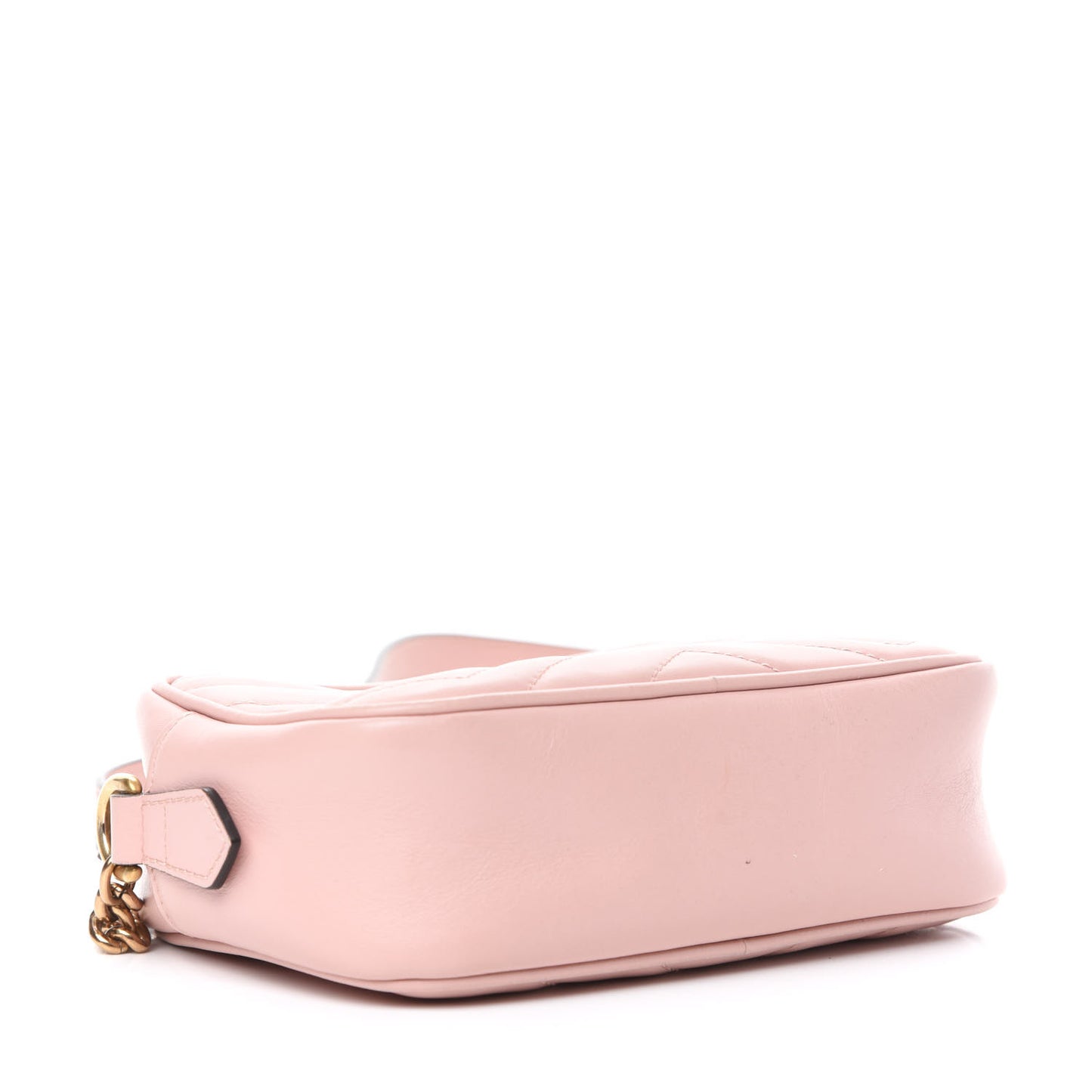 Calfskin Matelasse Mini GG Marmont Chain Shoulder Bag Perfect Pink