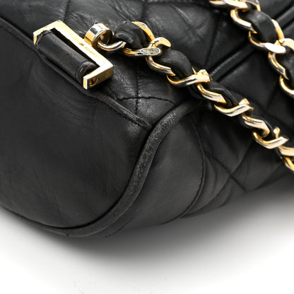 Chanel Lambskin Quilted Drawstring Backpack Black 14 of 16