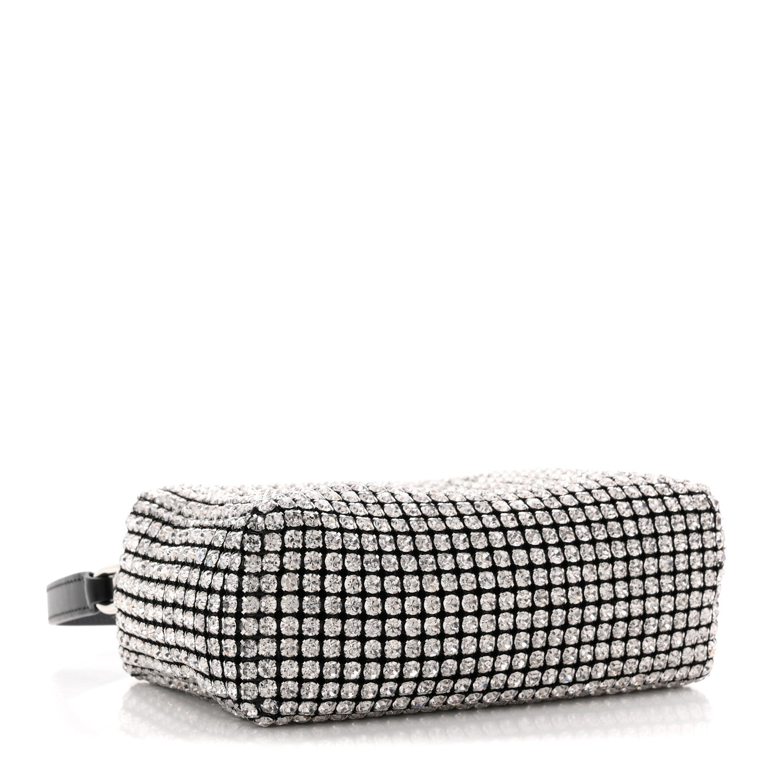 Alexander Wang Mesh Crystal Rhinestone Mini Heiress Pouch Black Silver 4 of 10