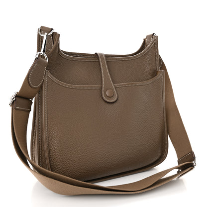 Hermes Taurillon Clemence Evelyne III PM Etoupe 3 of 10