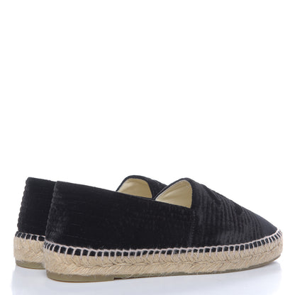 Chanel Velvet Grosgrain CC Espadrilles 39 Black 4 of 11