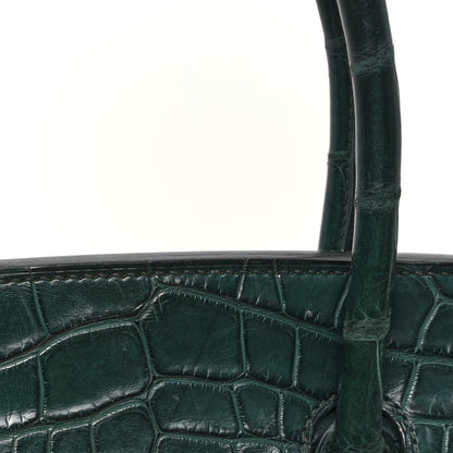 Hermes Matte Alligator Birkin 35 Vert Titien 11 of 12