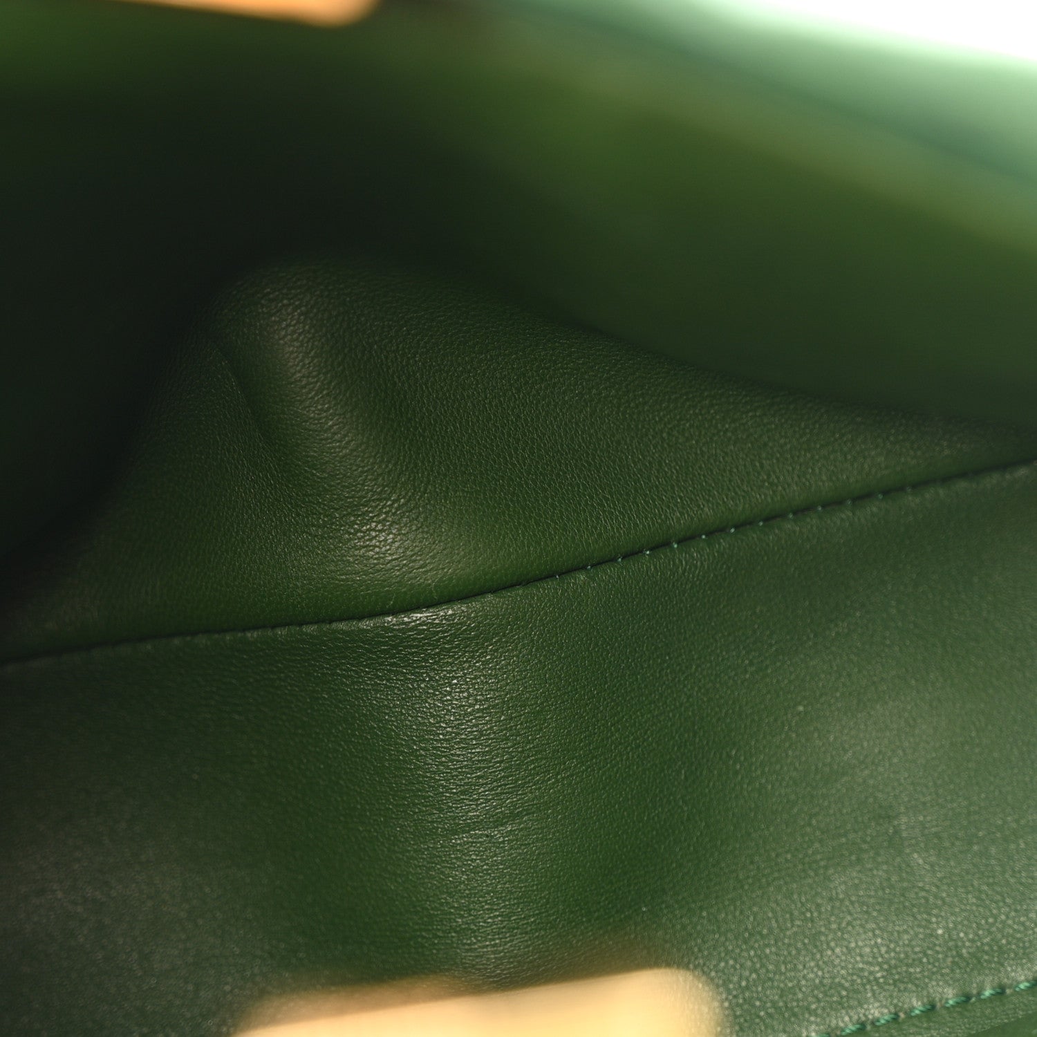 Fendi Ostrich Shiny Nappa Mini Peekaboo I SEE U Satchel Green 5 of 16