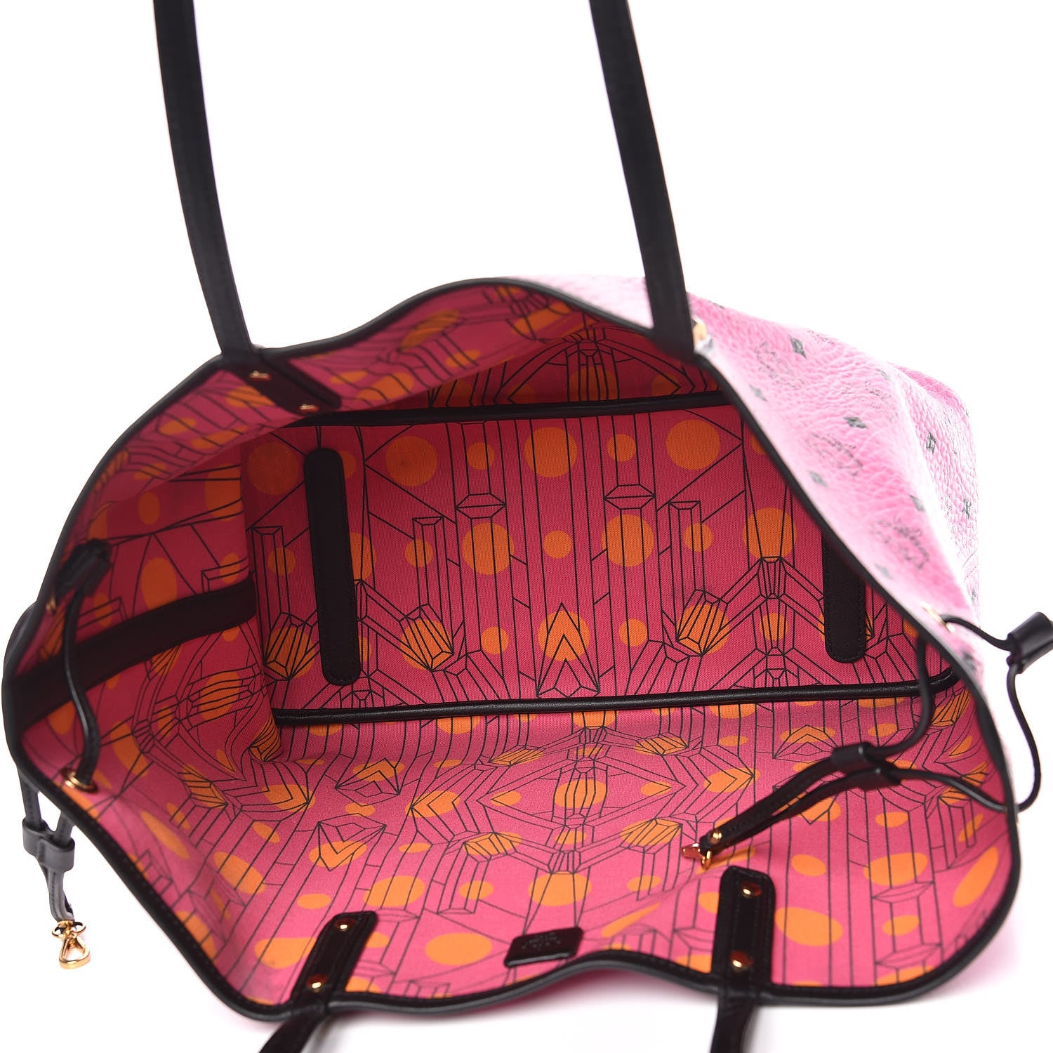 MCM Visetos Medium Reversible Liz Shopper Tote Pink 9 of 20