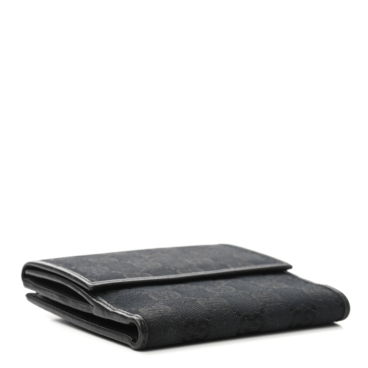 Gucci Monogram Flap Wallet Black 4 of 14
