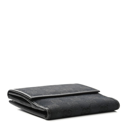 Gucci Monogram Flap Wallet Black 4 of 14