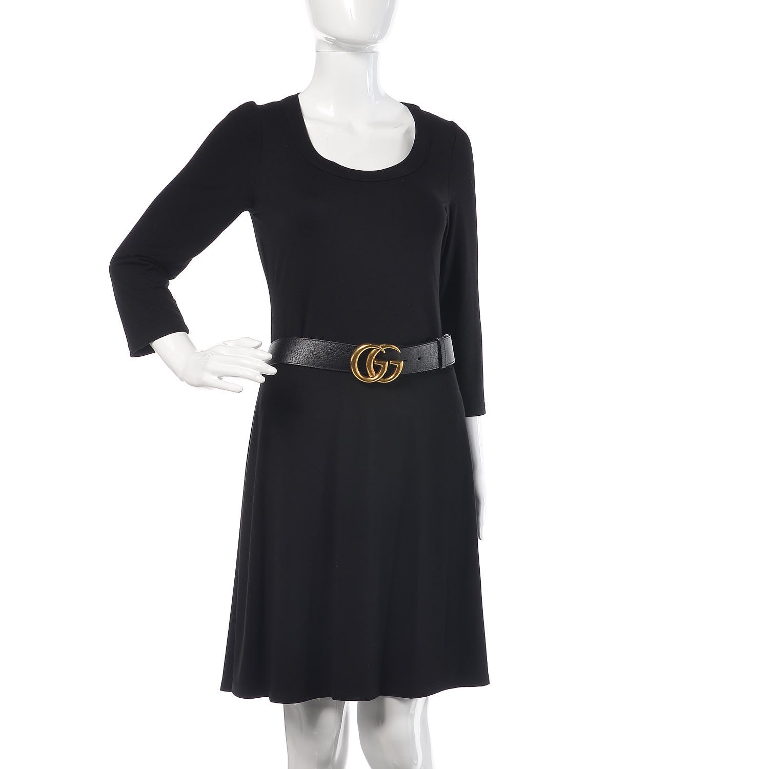 Gucci Textured Calfskin Double G 40mm Belt 110 44 Black 2 of 8