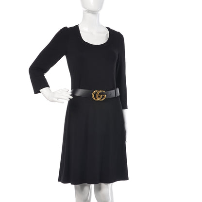 Gucci Textured Calfskin Double G 40mm Belt 110 44 Black 2 of 8