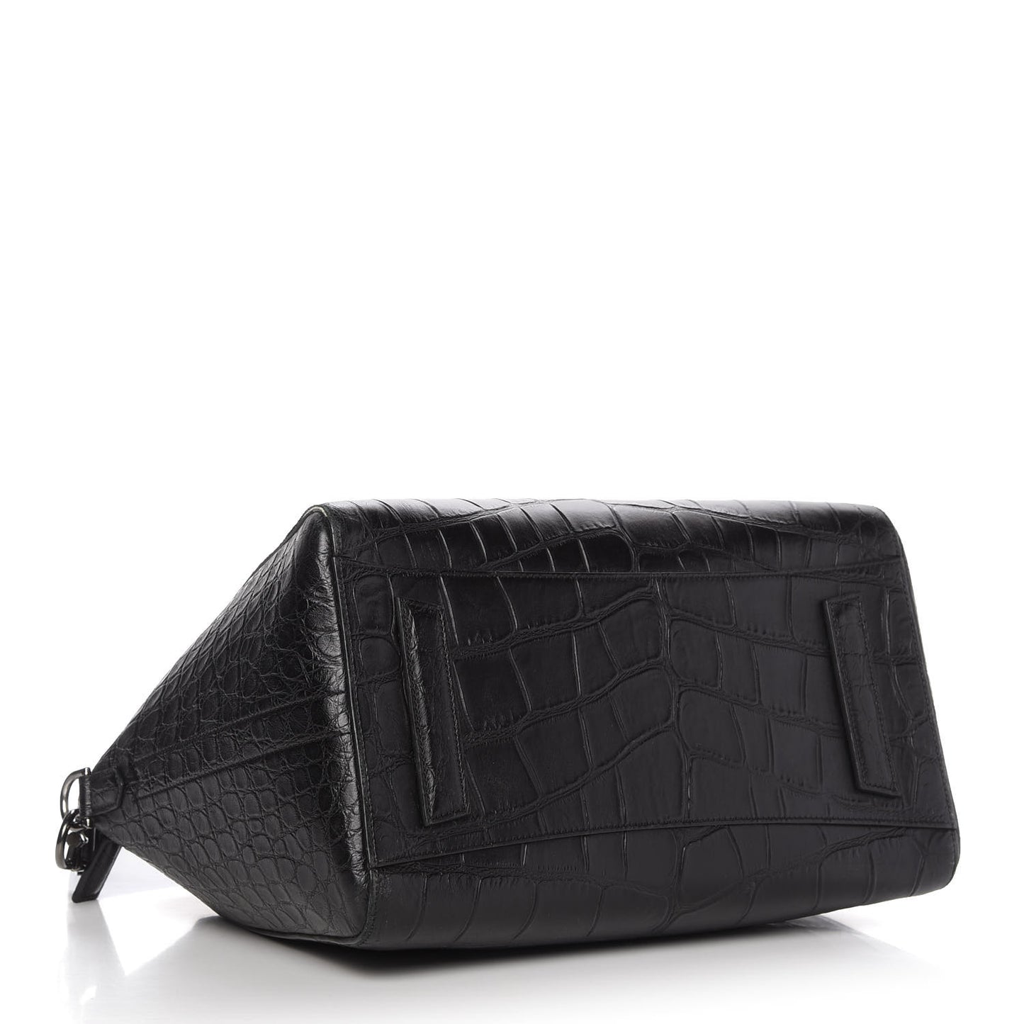 Calfskin Crocodile Embossed 3D Stud Medium Antigona Black