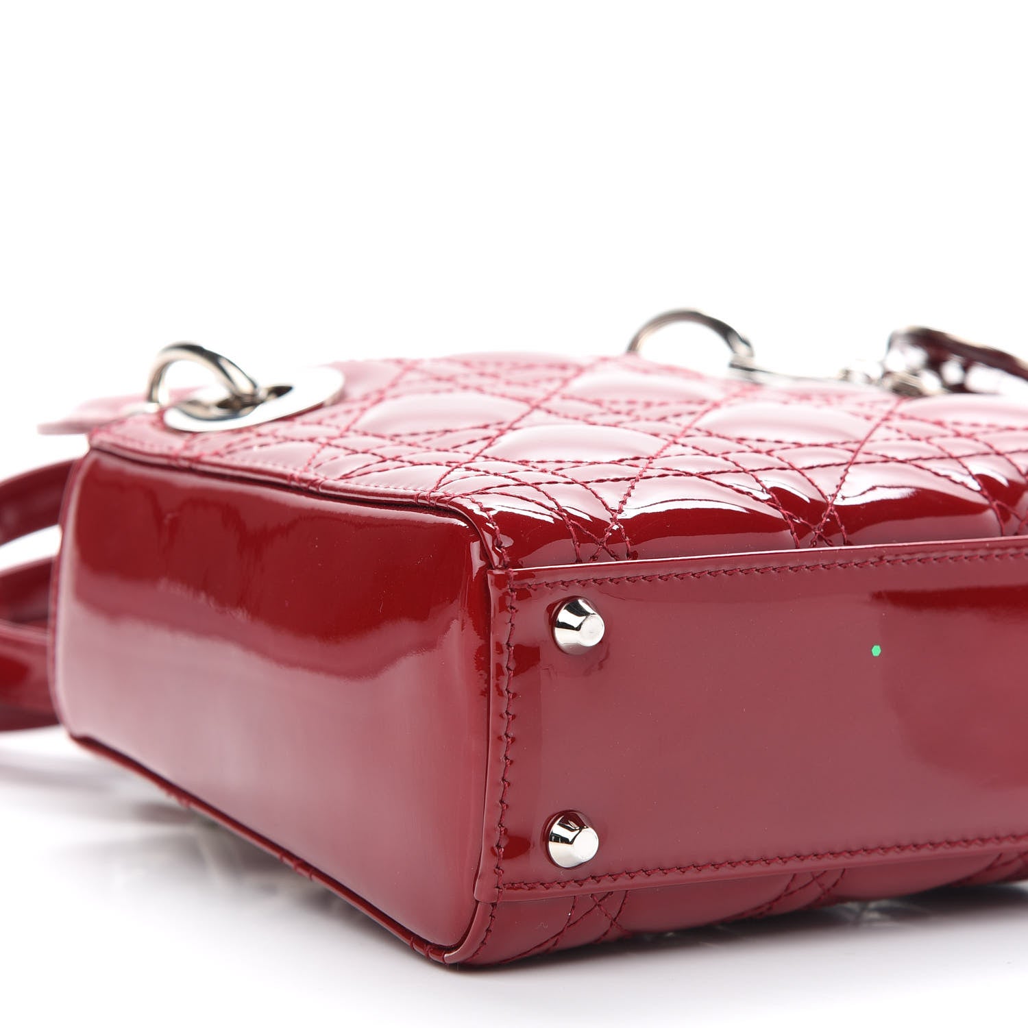 Christian Dior Patent Cannage Mini Lady Dior Red 6 of 7