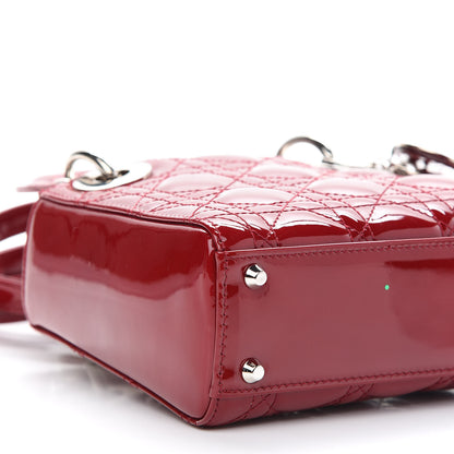 Christian Dior Patent Cannage Mini Lady Dior Red 6 of 7