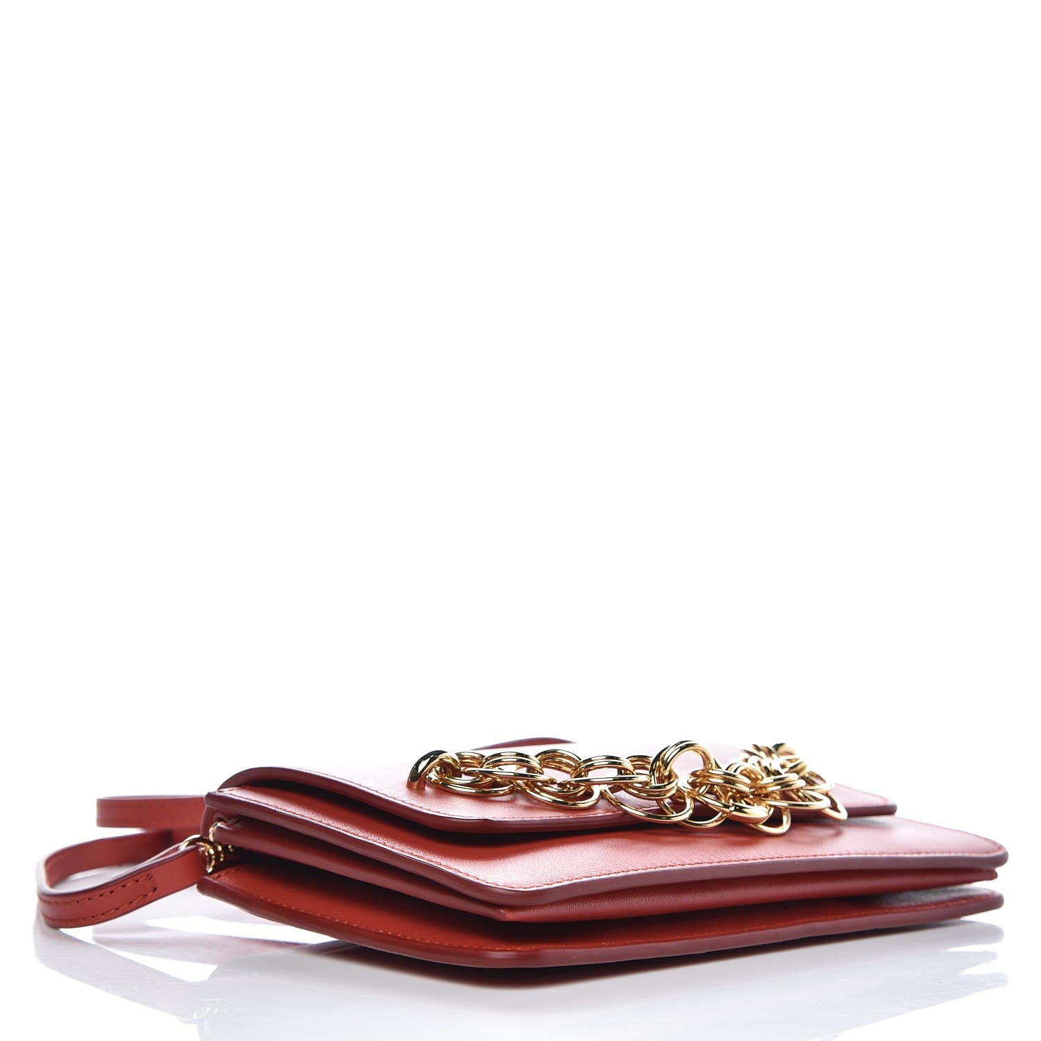 Chloe Calfskin Drew Bijou Clutch Earthy Red 4 of 8
