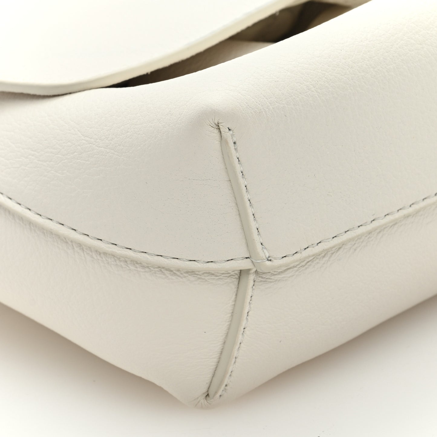 Calfskin Mini Lady Bag White