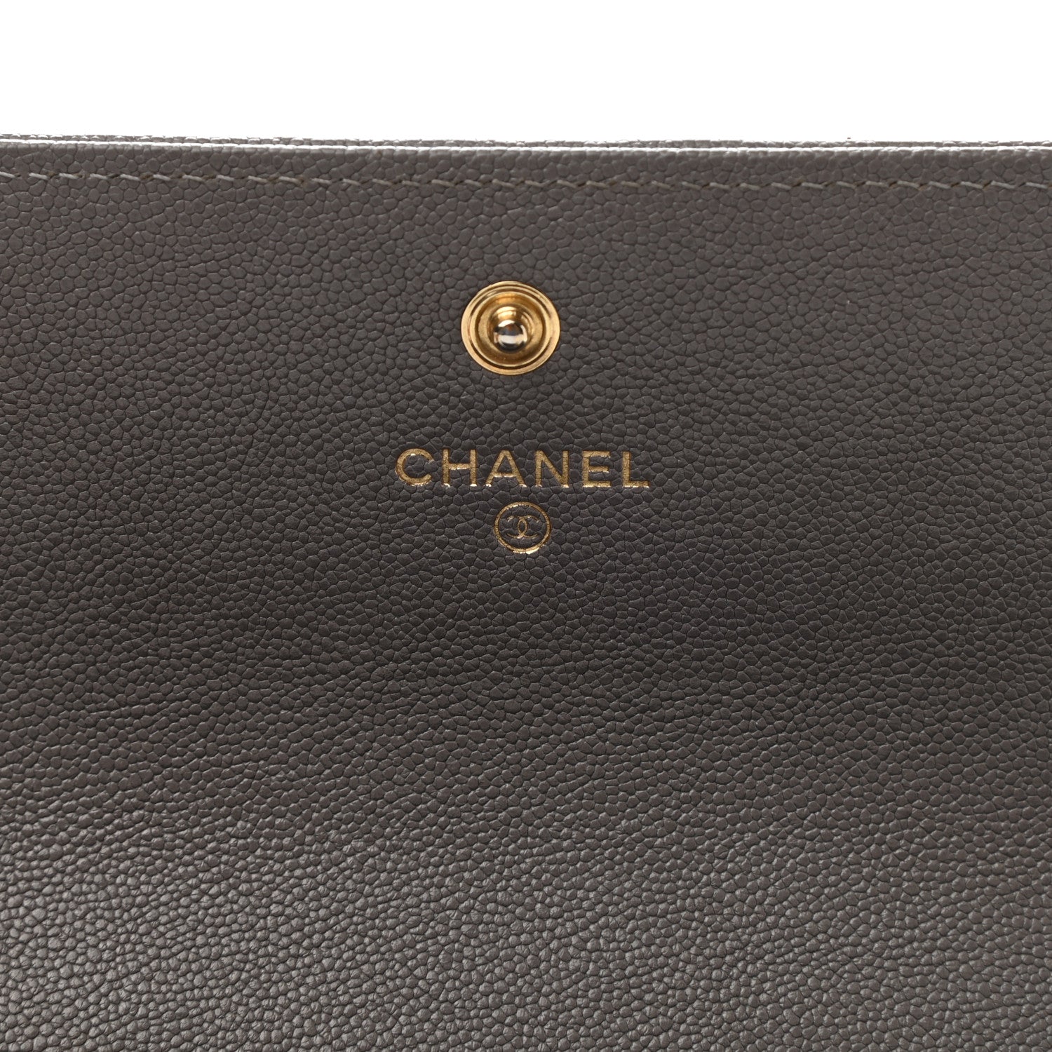Chanel Caviar Quilted Large Boy Gusset Flap Wallet Grey 6 of 9