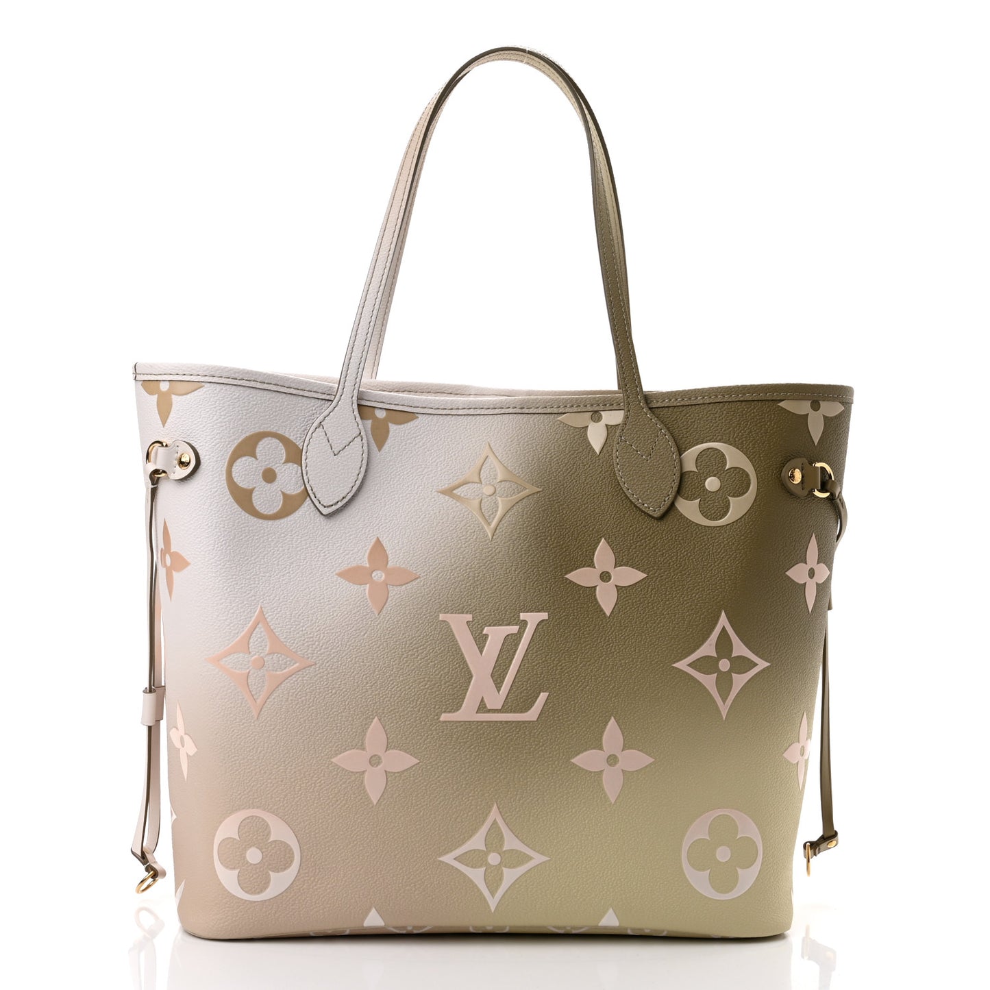 Monogram Giant Spring In The City Neverfull MM Sunset Kaki