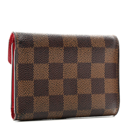 Louis Vuitton Damier Ebene Victorine Wallet Red 3 of 10
