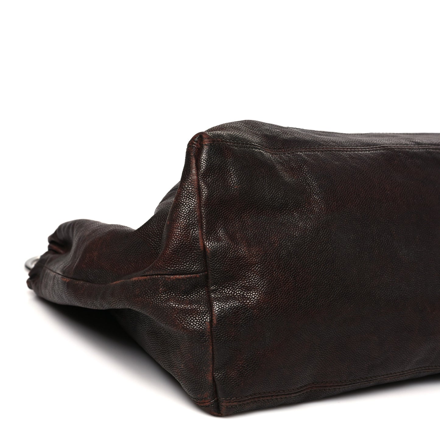 Distressed Caviar XL Coco Cabas Brown