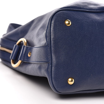 Saint Laurent Calfskin Oversized Muse Navy Blue 9 of 11