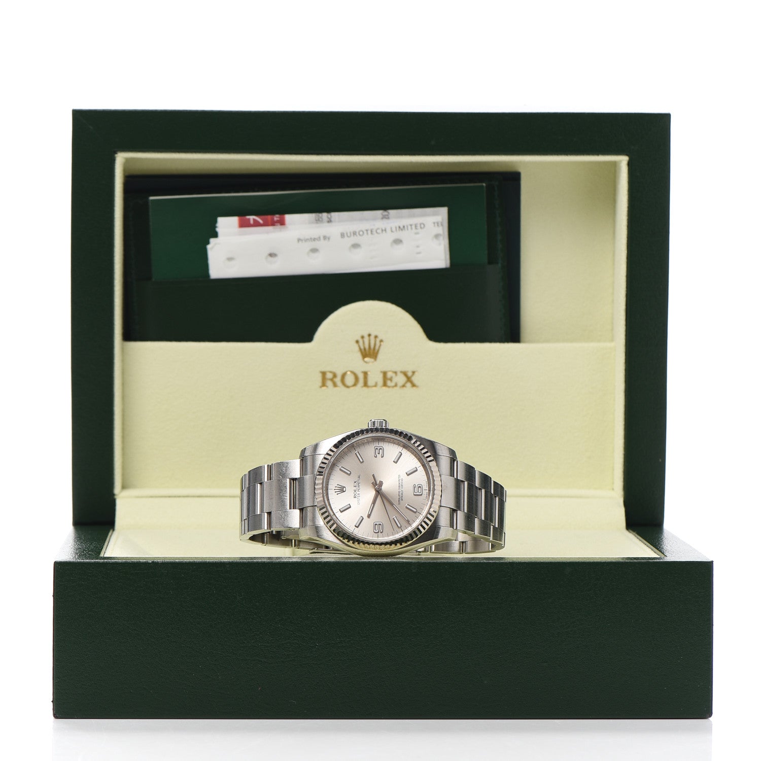 Rolex Stainless Steel 18K White Gold 36mm Oyster Perpetual Watch Silver 116034 6 of 6