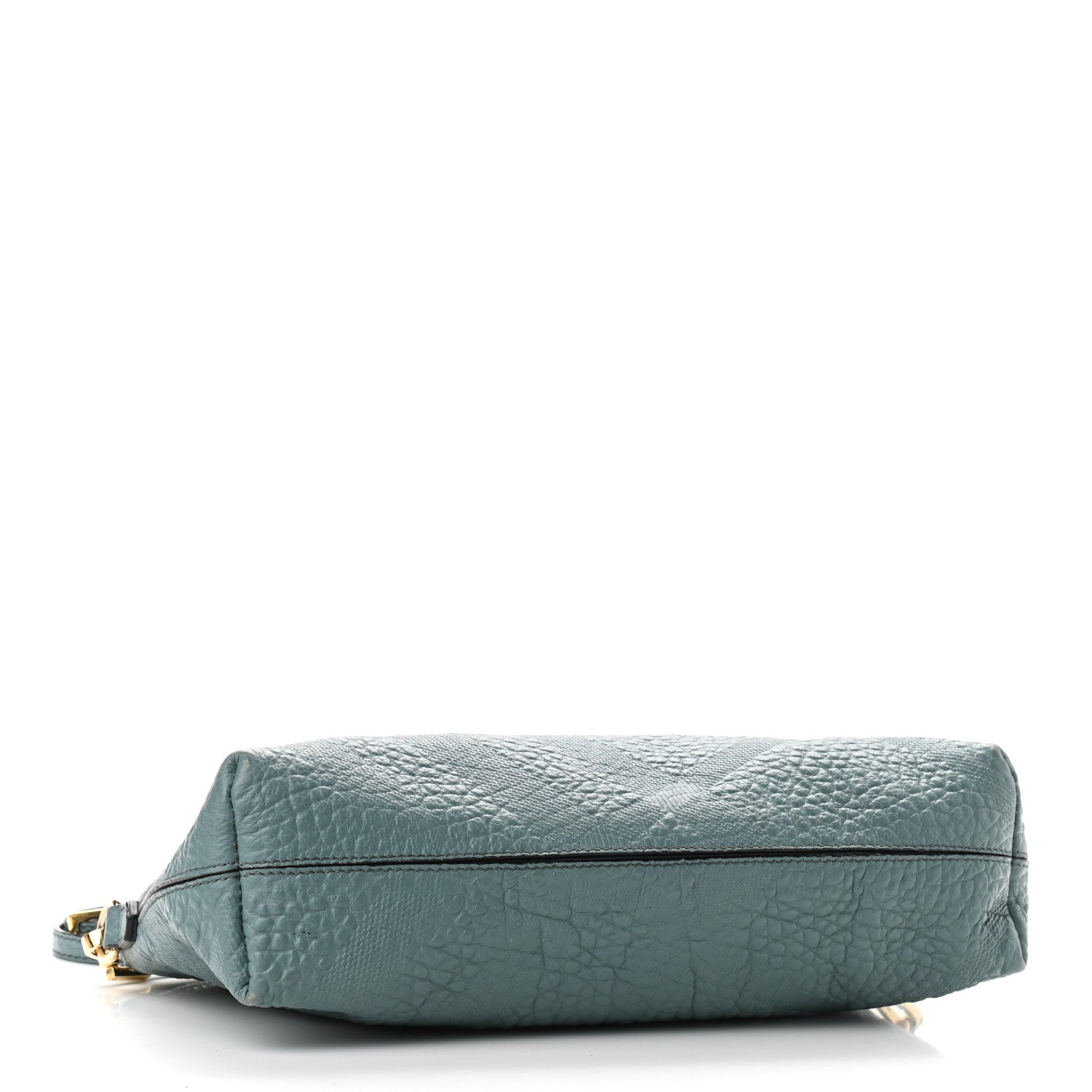 Burberry Signature Grain Calfskin Check Embossed Small Chichester Crossbody Clutch Bag Celadon Blue 4 of 13