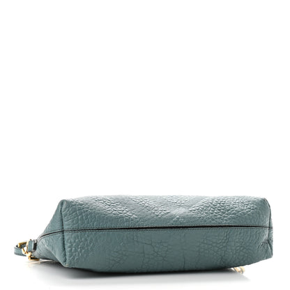 Burberry Signature Grain Calfskin Check Embossed Small Chichester Crossbody Clutch Bag Celadon Blue 4 of 13
