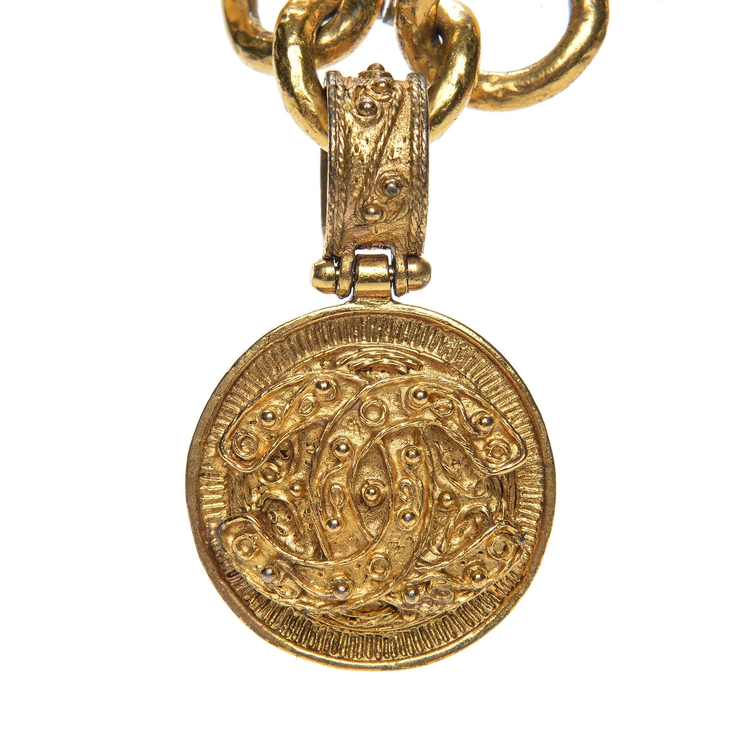 Chanel CC Medallion Chain Bracelet Gold 4 of 5