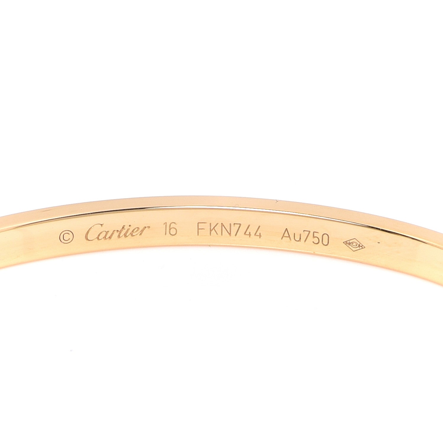 Cartier 18K Yellow Gold Small LOVE Bracelet 16 5 of 6
