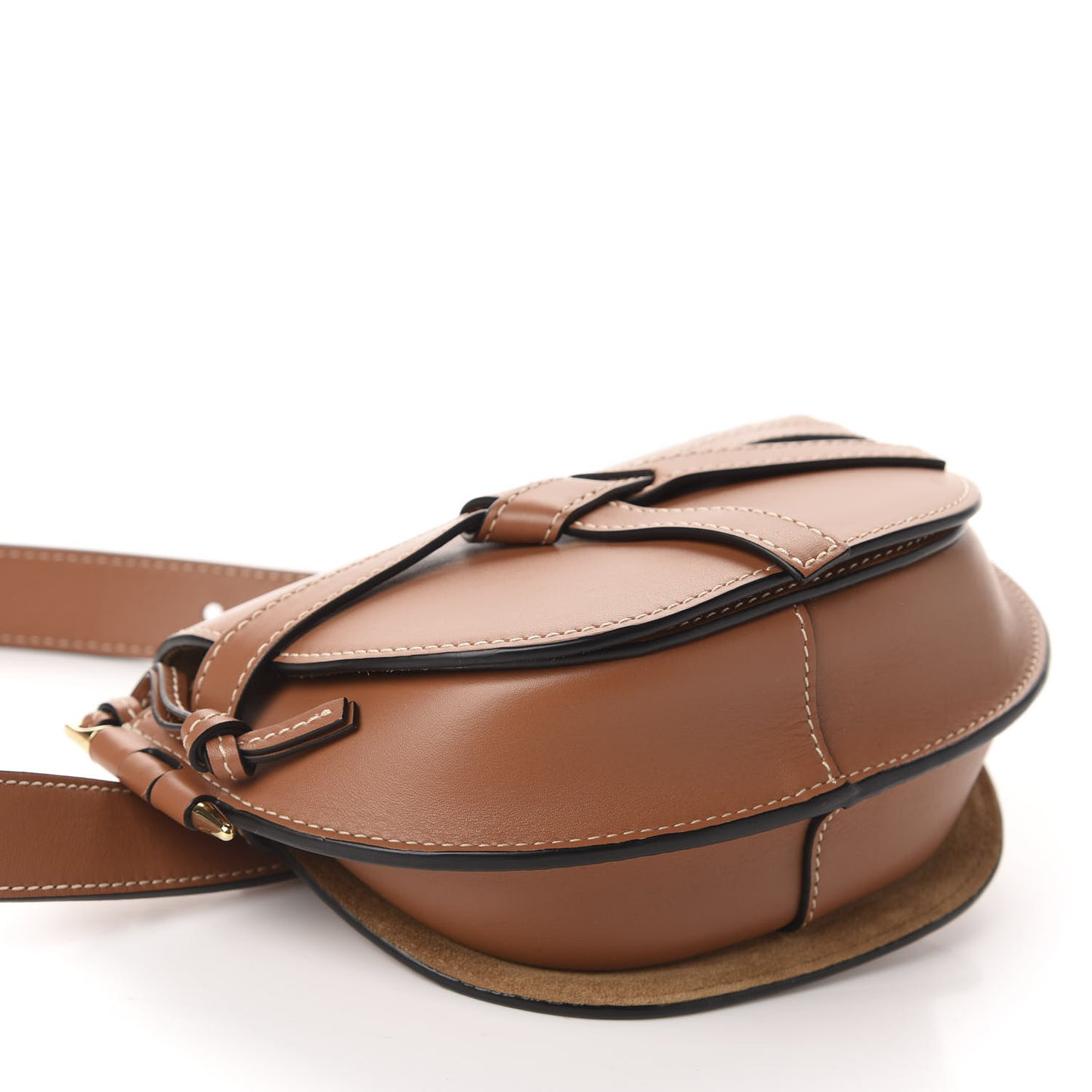 Calfskin Mini Gate Belt Bag Tan