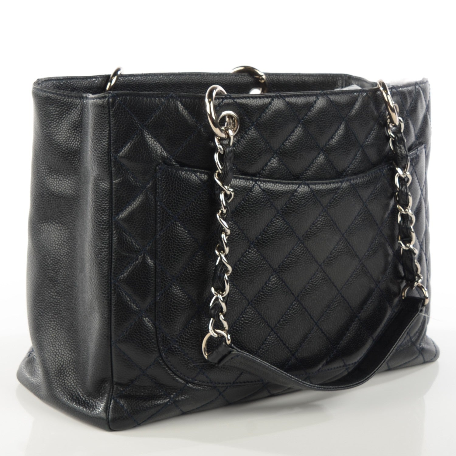 Chanel Caviar Grand Shopping Tote GST Navy 3 of 9