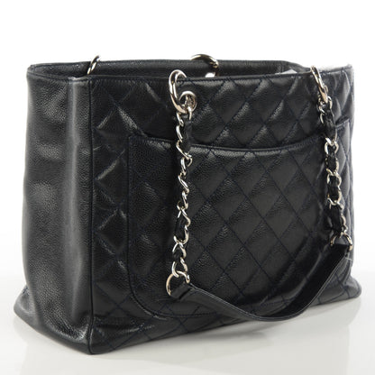Chanel Caviar Grand Shopping Tote GST Navy 3 of 9