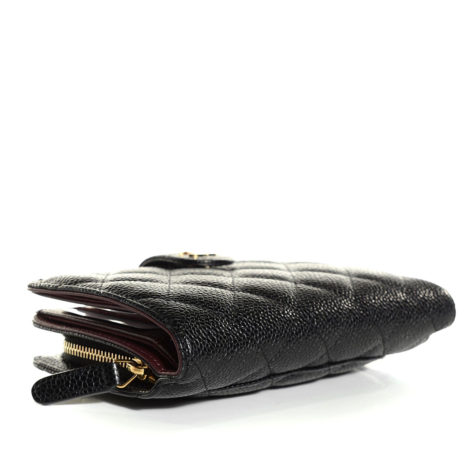 Chanel Caviar Quilted Zipped Pocket Wallet Black 4 of 9