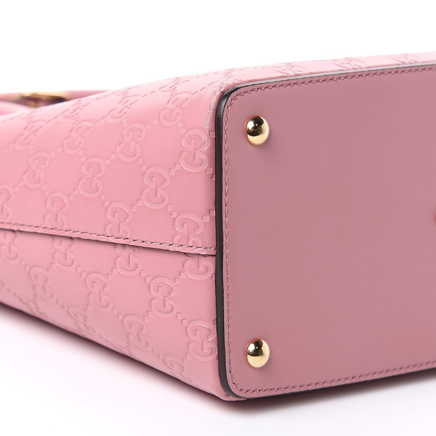 Gucci Guccissima Signature Small Zippered Bucket Tote Rose Baby Candy 8 of 13
