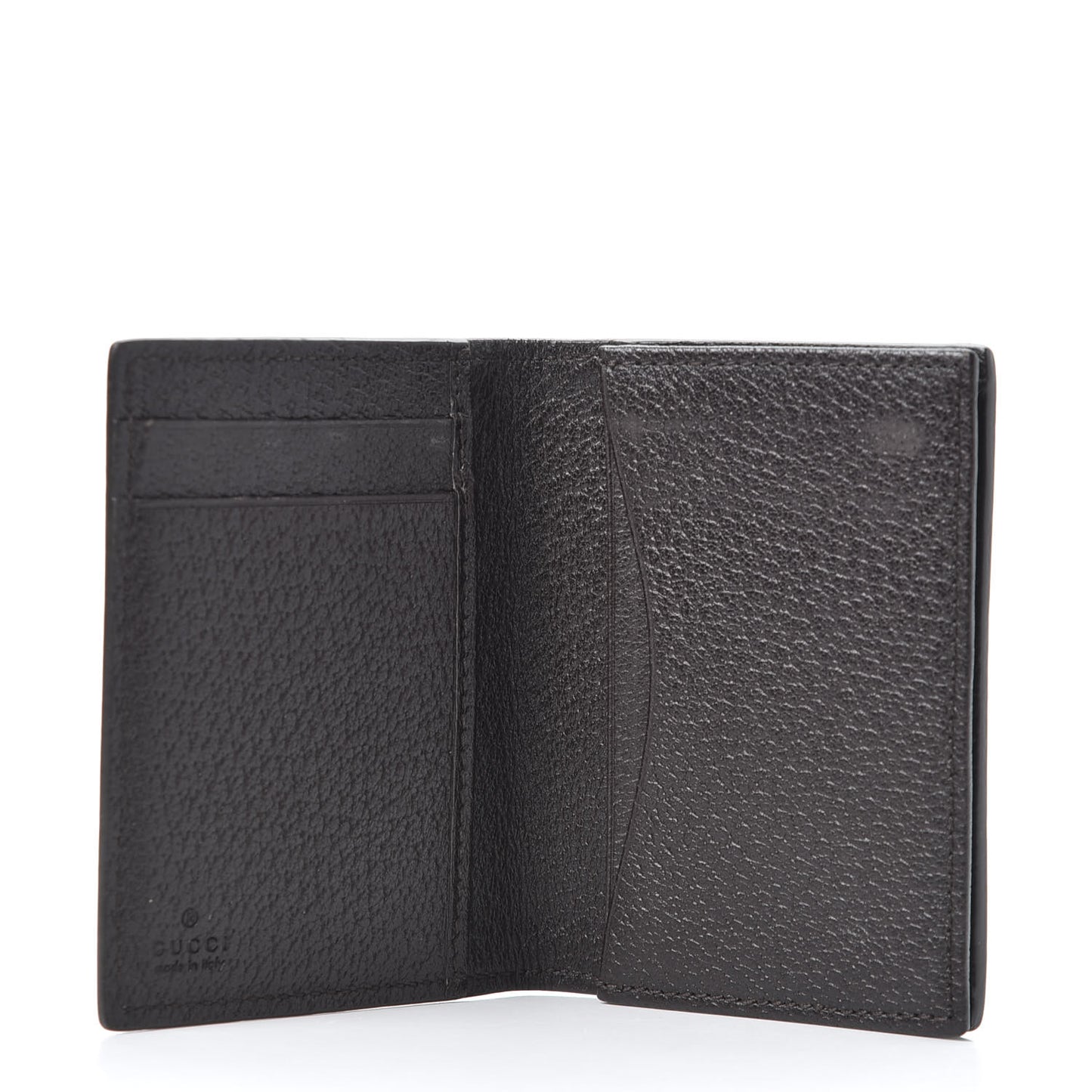 Calfskin Boar Effect GG Marmont Card Case Dark Cocoa