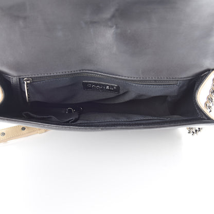 Chanel Lambskin Quilted Large Boy Flap Beige Black 5 of 21