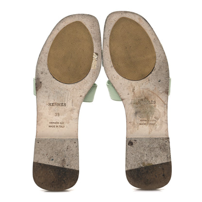 Hermes Epsom Oran Sandals 39 Vert Fizz 7 of 10