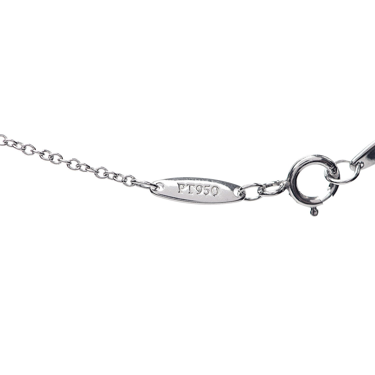 Tiffany Platinum Diamond .08ct Elsa Peretti Diamonds by the Yard Pendant Necklace 8 of 9