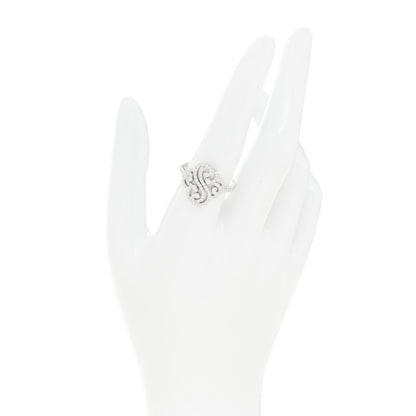 Tiffany Platinum Diamond Enchant Double Heart Ring 58 8.25 2 of 5
