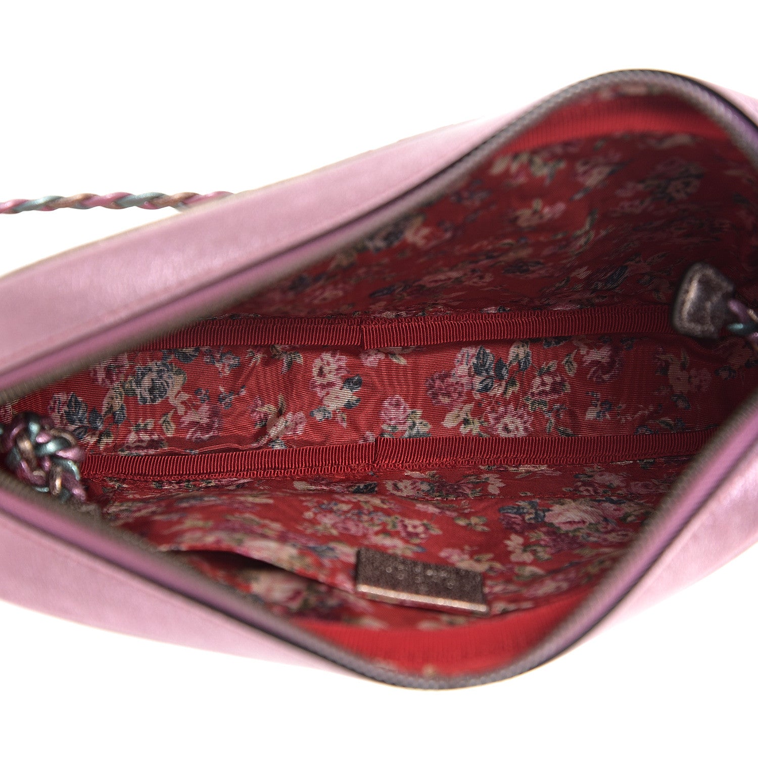 Gucci Laminated Nappa Trapuntata Small Zumi Shoulder Bag Rosa Lago Rame 4 of 9