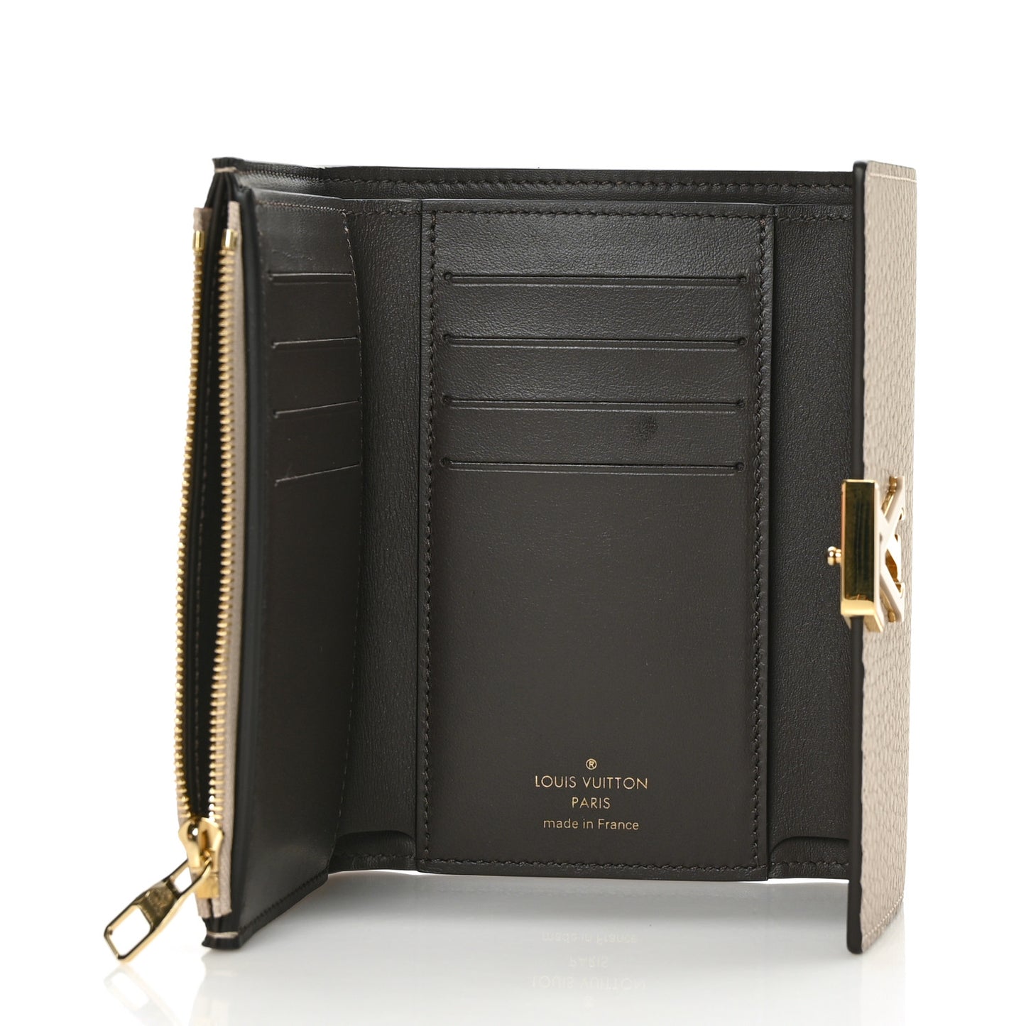 Taurillon Capucines Compact Wallet Galet