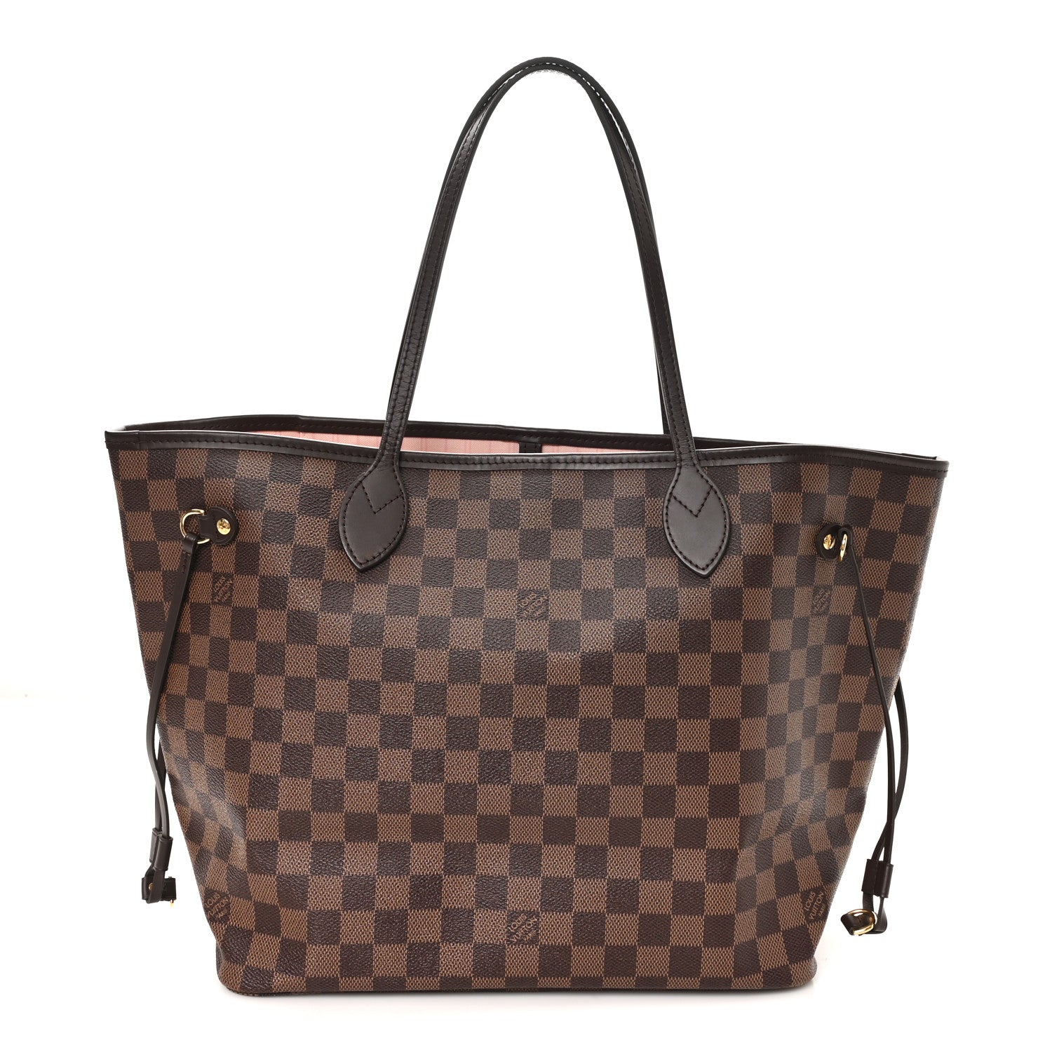 Louis Vuitton Damier Ebene Neo Neverfull MM Rose Ballerine 1 of 9