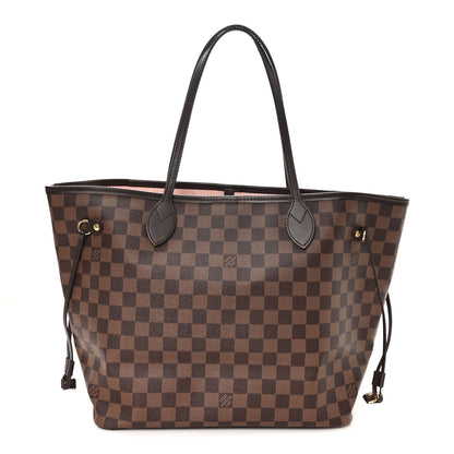 Louis Vuitton Damier Ebene Neo Neverfull MM Rose Ballerine 1 of 9