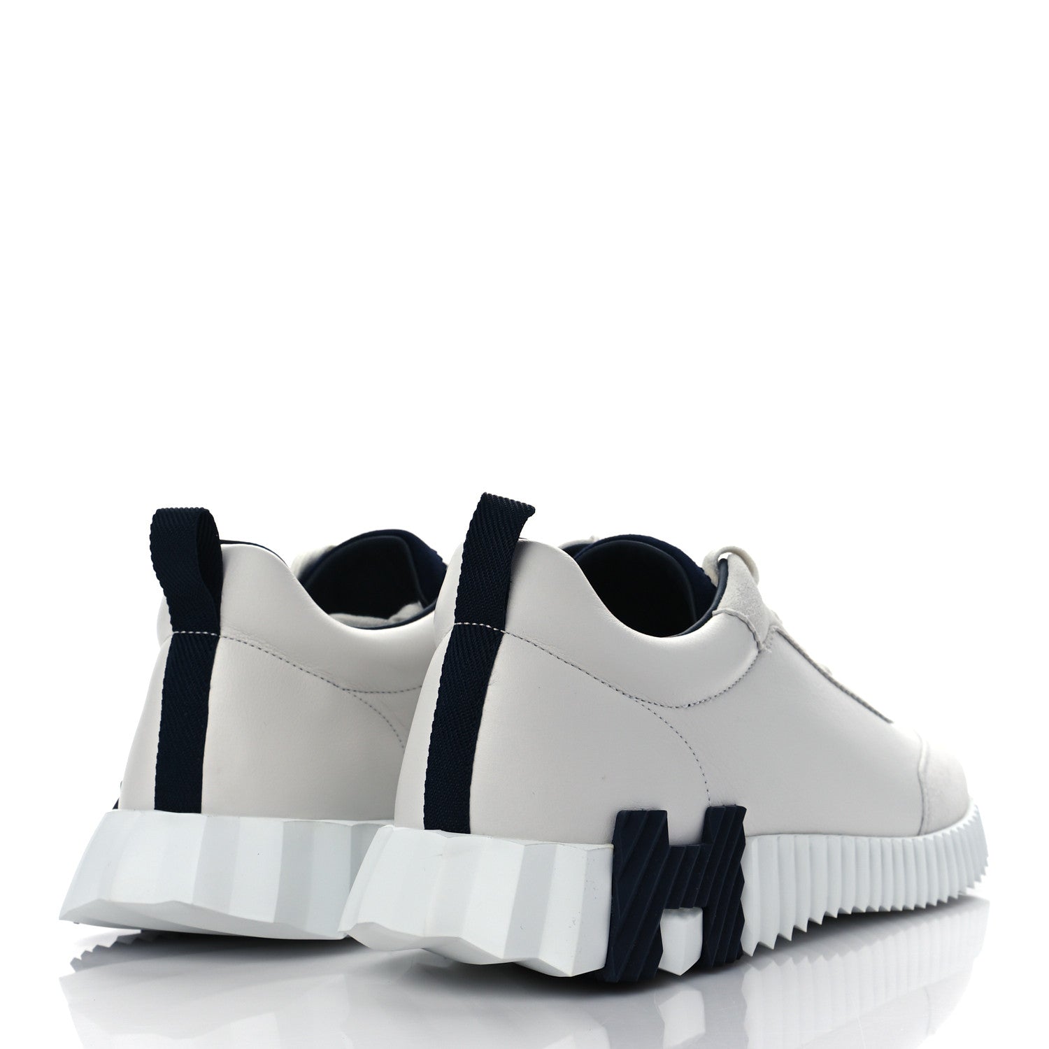 Hermes Goatskin Suede Mens Bouncing Sneakers 43 White 4 of 7